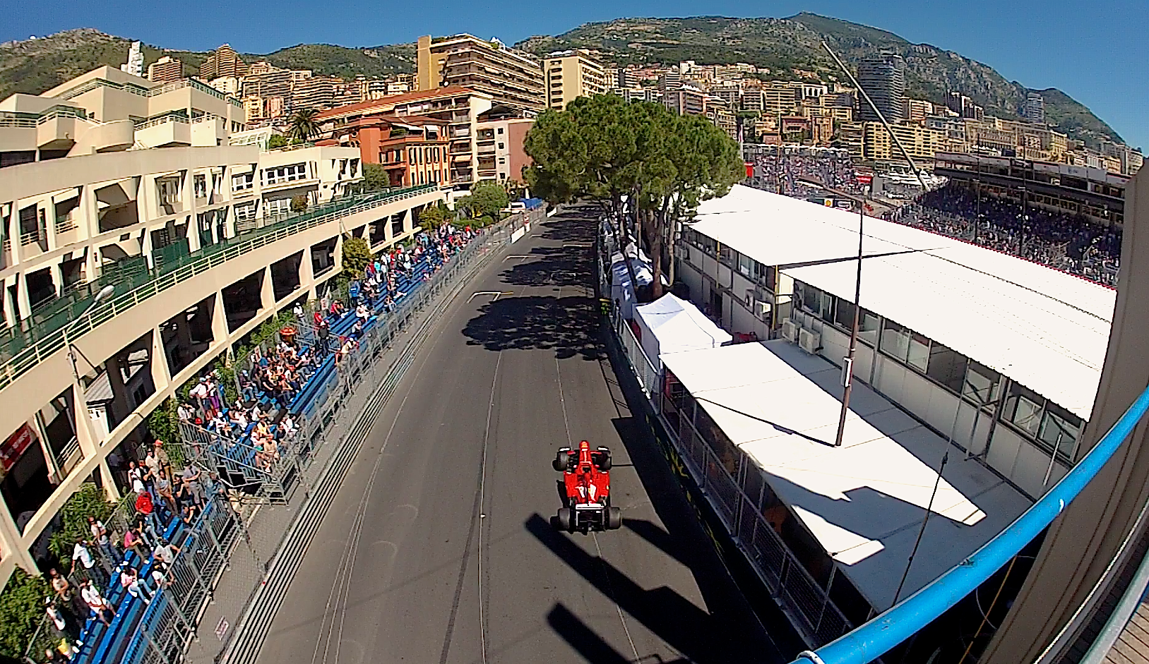 Monaco Grand Prix Ferrari on Main Straight